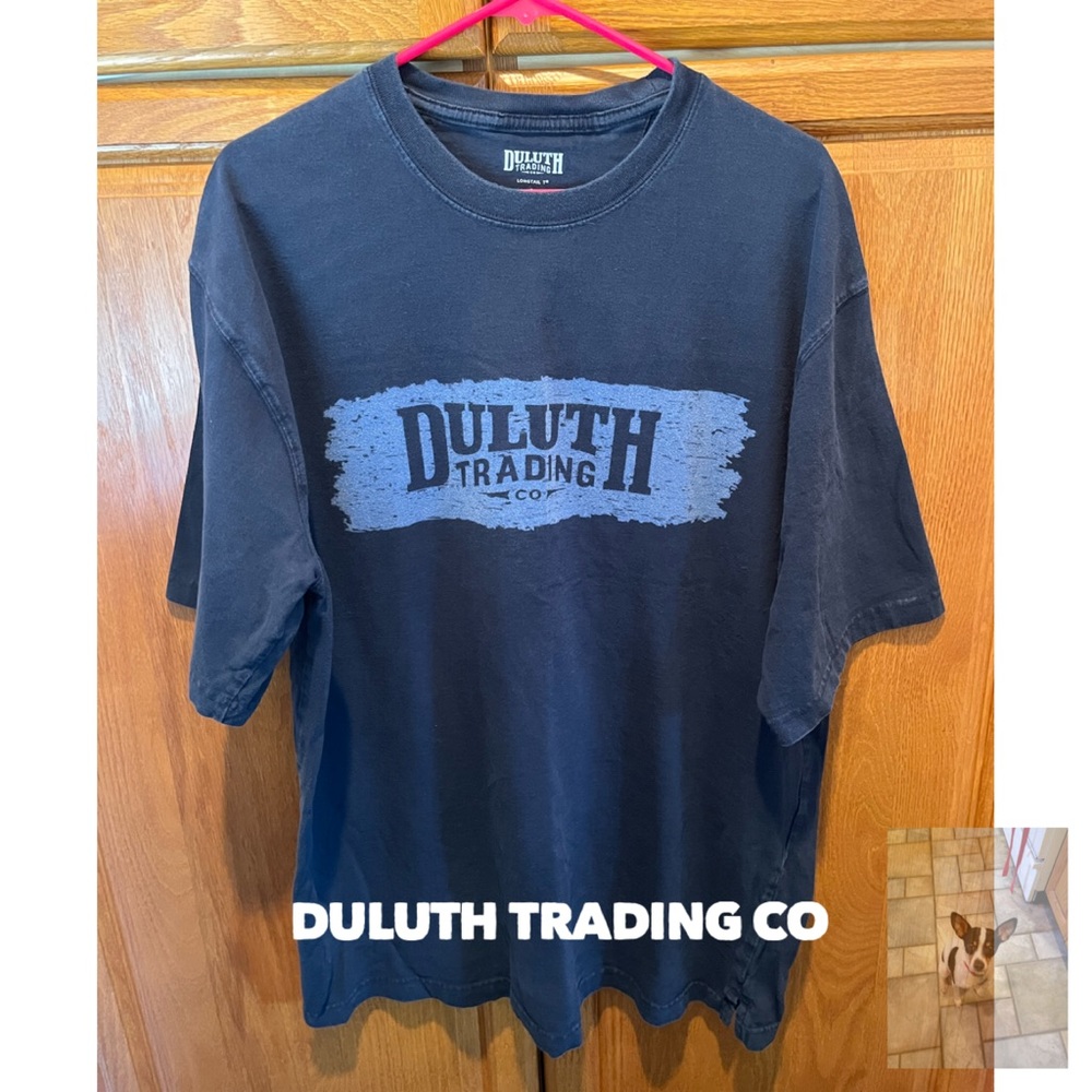 Men’s Duluth Trading Co Long Tail Navy Blue Tee, Sz L